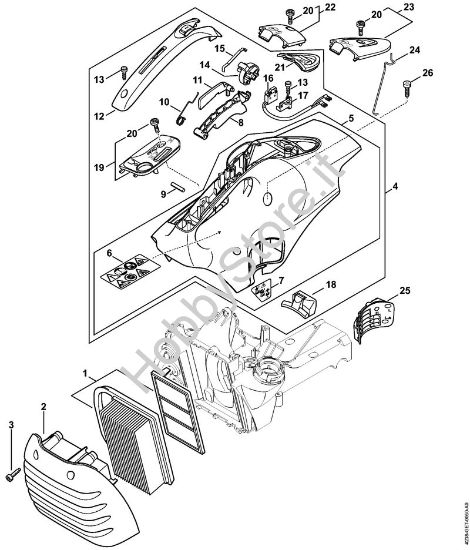 Filtro aria, cappottatura Troncatrici (TS) TS 440-A della marca STIHL