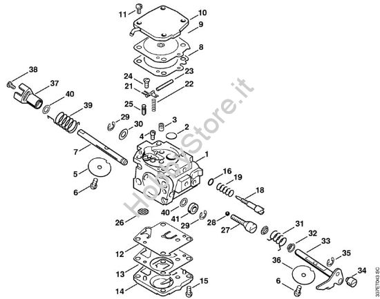 Carburatore HS-275 Troncatrici (TS) TS 460 della marca STIHL