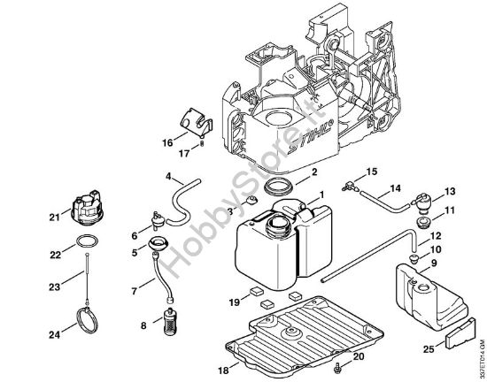 Serbatoio carburante, Sfiato serbatoio Troncatrici (TS) TS 460 della marca STIHL
