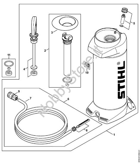 Serbatoio d'acqua in pressione Troncatrici (TS) TS 460 della marca STIHL