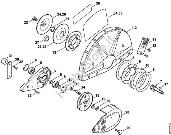 Supporto con riparo Troncatrici (TS) TS 460 della marca STIHL