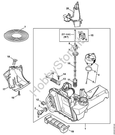 Corpo serbatoio Troncatrici (TS) TS 500i-A della marca STIHL