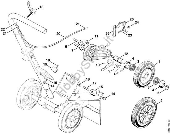 Delimit. prof. di taglio, carrello di guida Troncatrici (TS) TS 510 della marca STIHL