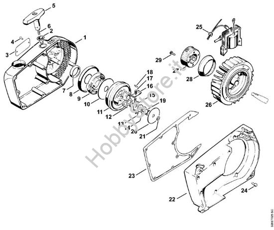 Dispositivo avviamento dispositivo attrito    X 6 745 960 (30.80) Troncatrici (TS) TS 510 della marca STIHL