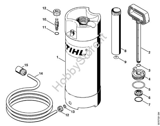 Serbatoio d'acqua in pressione (28.2010) Troncatrici (TS) TS 510 della marca STIHL