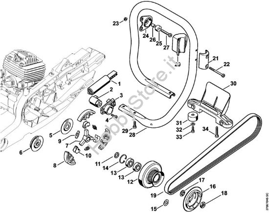 Tenditore, Frizione Troncatrici (TS) TS 700 della marca STIHL