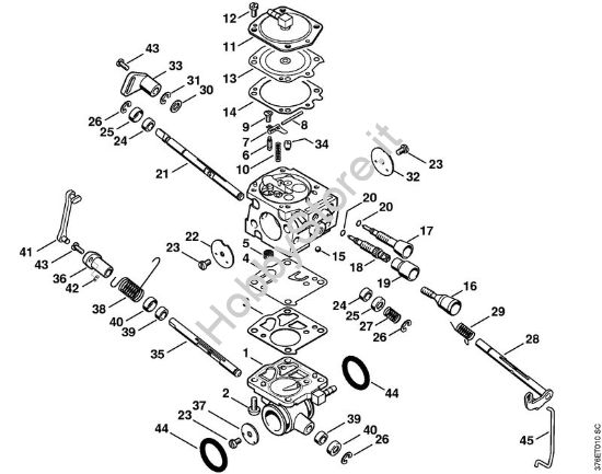Carburatore HS-314 (43.2007), (21.2011) Troncatrici (TS) TS 700-Z della marca STIHL