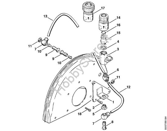 Allacciamento d'agua (38.1995) Troncatrici (TS) TS 760 della marca STIHL