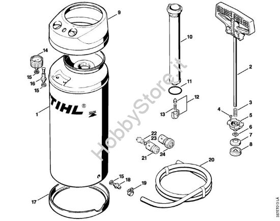 Serbatoio d'acqua in pressione (23.96) Troncatrici (TS) TS 760 della marca STIHL