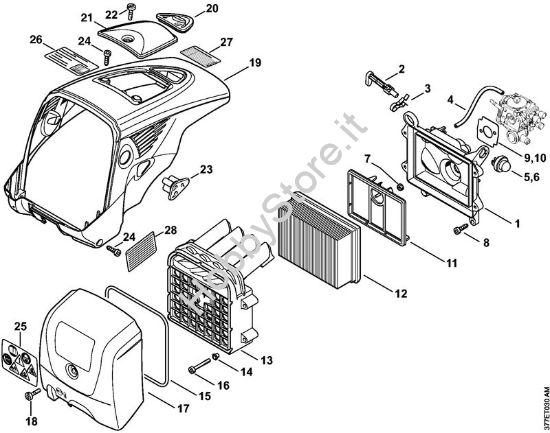 Filtro aria, cappottatura Troncatrici (TS) TS 800-Z della marca STIHL