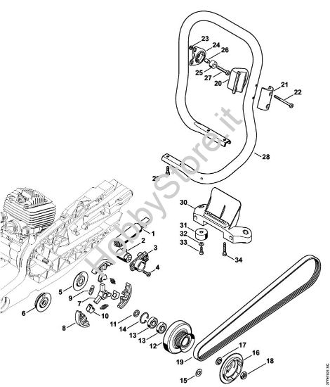 Tenditore, Frizione Troncatrici (TS) TS 800-Z della marca STIHL