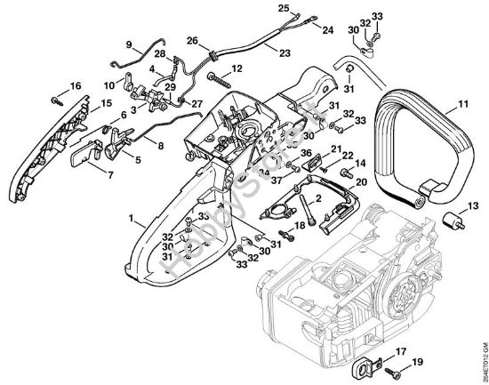 Corpo impugnatura Apparecchi speciali (PC, SP, MC) MC 200 della marca STIHL