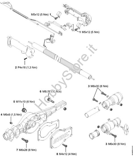Coppie di serraggio Apparecchi speciali (PC, SP, MC) PC 70 della marca STIHL
