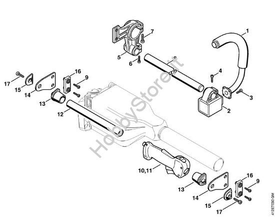 Impugnatura Apparecchi speciali (PC, SP, MC) SP 400 della marca STIHL