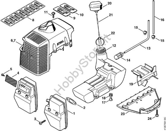 Silenziatore, cappottatura Apparecchi speciali (PC, SP, MC) SP 400 della marca STIHL