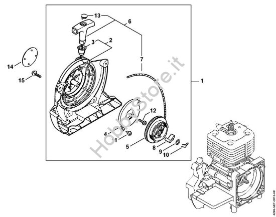 Dispositivo di avviamento Apparecchi speciali (PC, SP, MC) SP 401 della marca STIHL