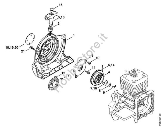 Dispositivo di avviamento Apparecchi speciali (PC, SP, MC) SP 450 della marca STIHL