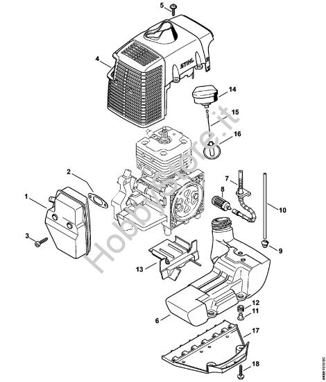 Silenziatore, cappottatura, Serbatoio carburante Apparecchi speciali (PC, SP, MC) SP 451 della marca STIHL