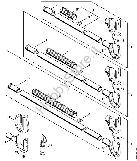 Stelo Apparecchi speciali (PC, SP, MC) SP 451 della marca STIHL