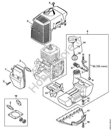 Silenziatore, cappottatura, Serbatoio carburante Apparecchi speciali (PC, SP, MC) SP 471 della marca STIHL