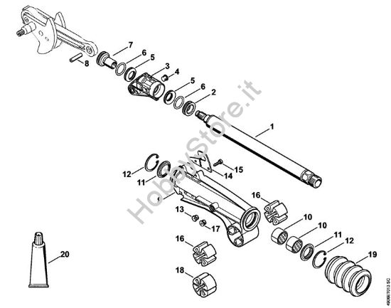 Asta comando punteria, guida tubolare Apparecchi speciali (PC, SP, MC) SP 481 della marca STIHL