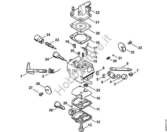Carburatore C1Q-S154 Apparecchi speciali (PC, SP, MC) SP 481 della marca STIHL