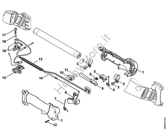 Impugnatura di comando Apparecchi speciali (PC, SP, MC) SP 481 della marca STIHL