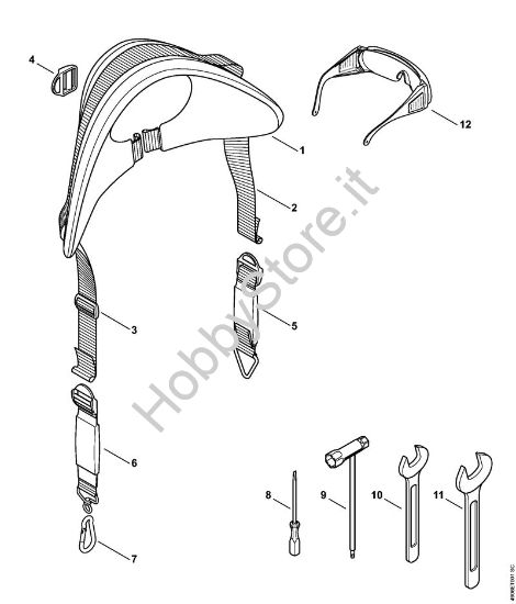 Tracolla, Attrezzi, Accessori a richiesta Apparecchi speciali (PC, SP, MC) SP 481 della marca STIHL