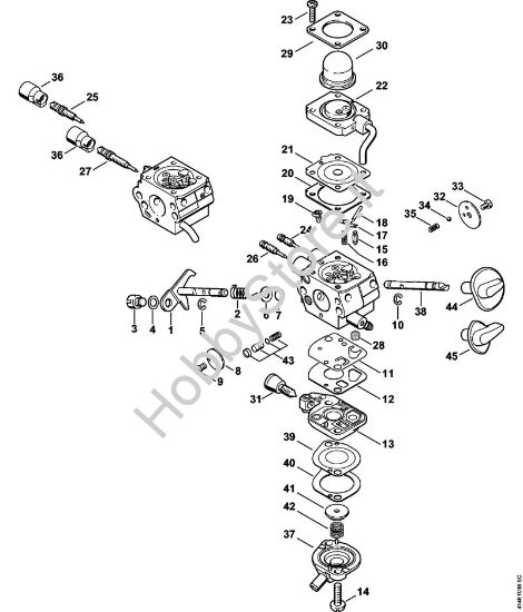 Carburatore C1Q-S177, C1Q-S171, C1Q-S174, C1Q-S131 Apparecchi speciali (PC, SP, MC) SP 90 della marca STIHL