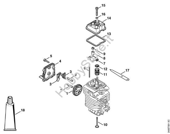 Comande valvole Apparecchi speciali (PC, SP, MC) SP 90 della marca STIHL