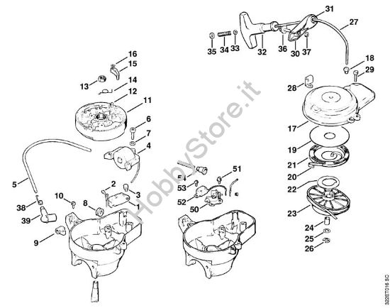 Impianto di accesione, dispositivo di avviamento Atomizzatori (SR) SG 17 L della marca STIHL