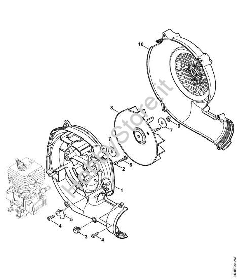 Carter soffiatore, ventola Atomizzatori (SR) SR 200-D della marca STIHL