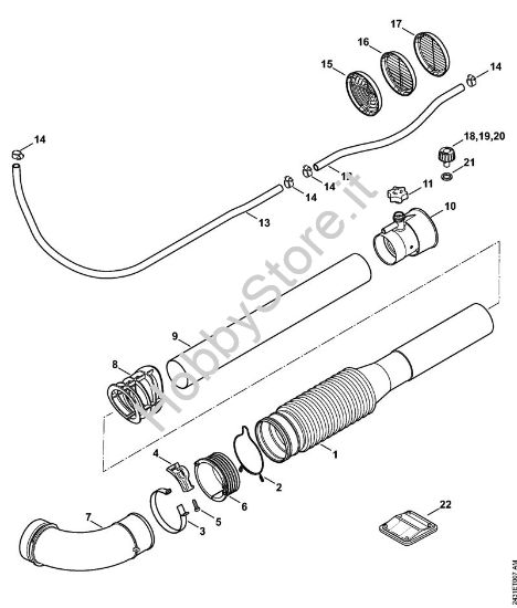 Tubo a soffietto, Tubo soffiatore Atomizzatori (SR) SR 200-D della marca STIHL
