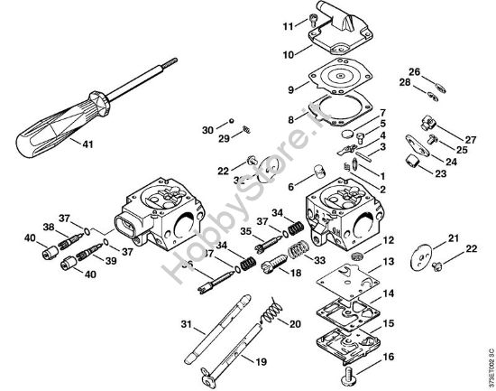 Carburator HD-28, HD-29, HD-45 Atomizzatori (SR) SR 340 della marca STIHL