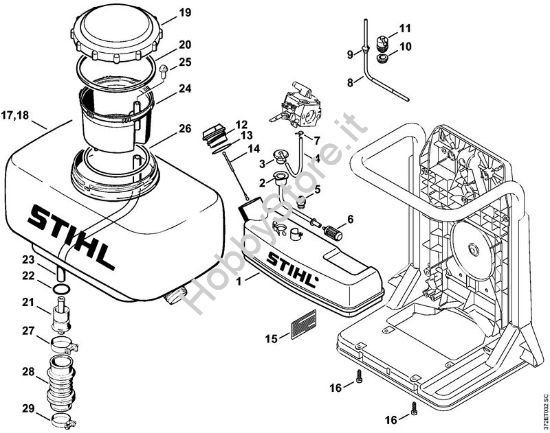 Serbatoio carburante, Serbatoio Atomizzatori (SR) SR 340 della marca STIHL