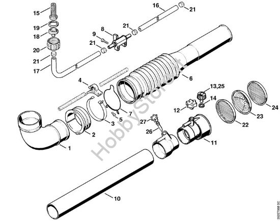 Tubo a soffietto, ugello ULV Atomizzatori (SR) SR 400 della marca STIHL