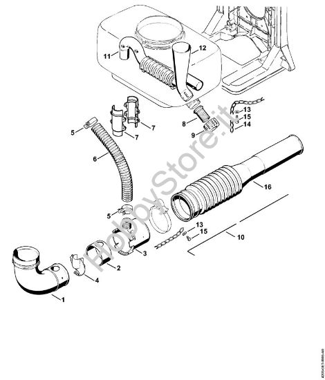 Dispositivo di polverizzazione e di granulazione Atomizzatori (SR) SR 420 della marca STIHL