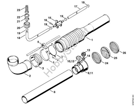 Tubo a soffietto, ugello ULV Atomizzatori (SR) SR 420 della marca STIHL