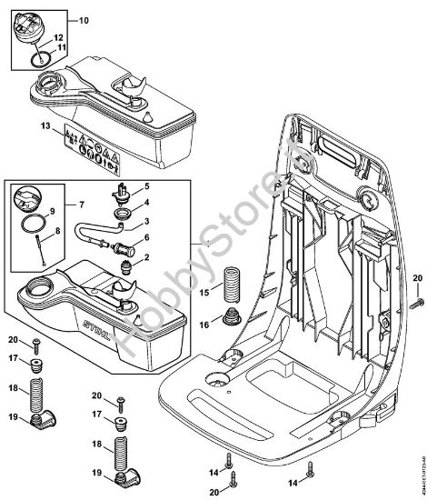 Serbatoio carburante, Sistema AV Atomizzatori (SR) SR 430 della marca STIHL