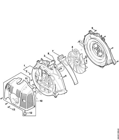 Carter soffiatore, cappottatura Atomizzatori (SR) SR 450 della marca STIHL