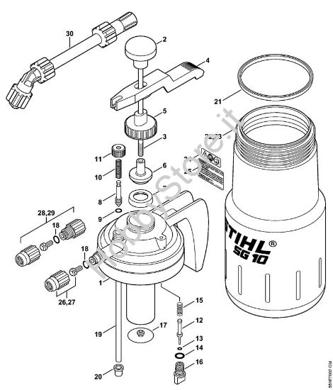 Pompa, Serbatoio Spruzzatori (SG) SG 10 della marca STIHL