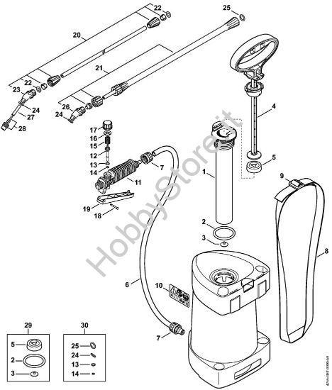 Pistola, tubo nebulizzatore Spruzzatori (SG) SG 21 della marca STIHL