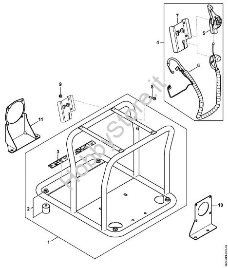 Telaio, leva di regolazione Spruzzatori (SG) SG 230 della marca STIHL