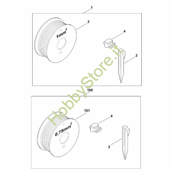 Picture of A - Materiale d'installazione kit L Kit L