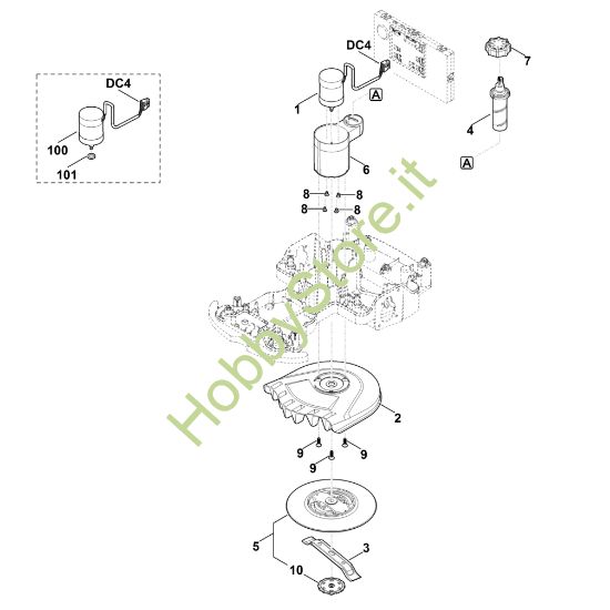 Picture of D - Regolazione altezza apparato di taglio RMI 422.0
