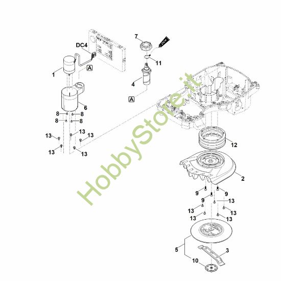 Picture of D - Regolazione altezza apparato di taglio RMI 422.2