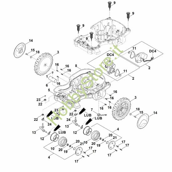 Picture of C - Telaio parte inferiore scocca RMI 422.2 PC