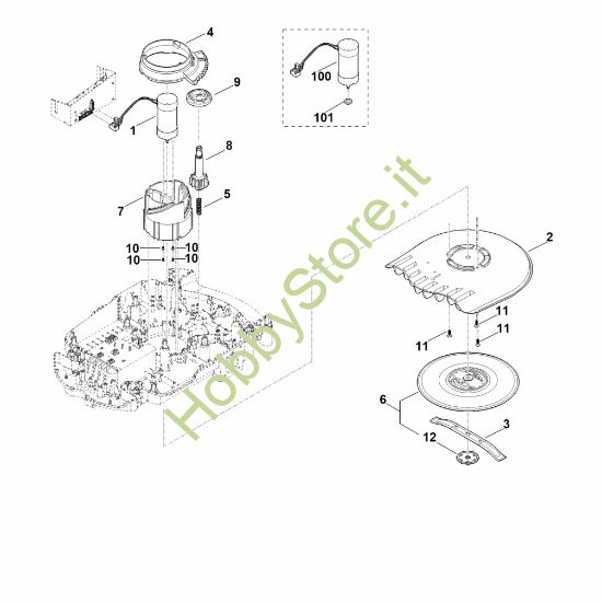 Picture of D - Regolazione altezza apparato di taglio RMI 632.0 P