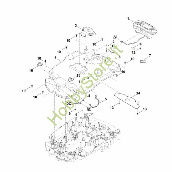 Picture of B - Parte superiore scocca RMI 632.0 PC