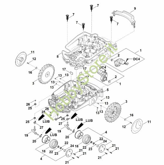 Picture of C - Telaio parte inferiore scocca RMI 632.1 P